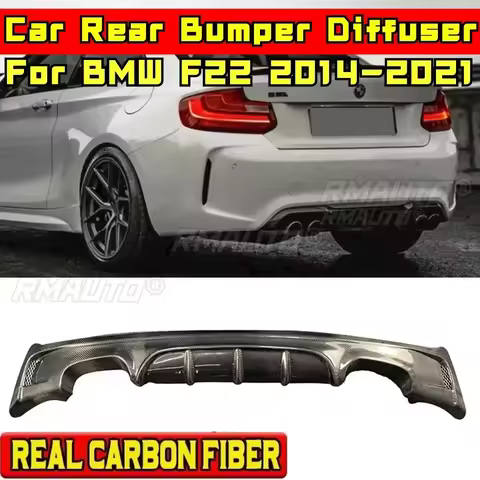 For BMW F22 2014-2021 Car Accessories BMW F22 Car Rear Bumper Lip Splitter Real Carbon Fiber MP Styl