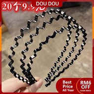 DOU~ scaf rambut ikat rambut budak perempuan scarf rambut Ikat kepala ikat kepala beralun wanita serba boleh keluar rambut cuci muka lelaki bundle kad rambut mudah tetap tekanan rambut artifak anti-slip