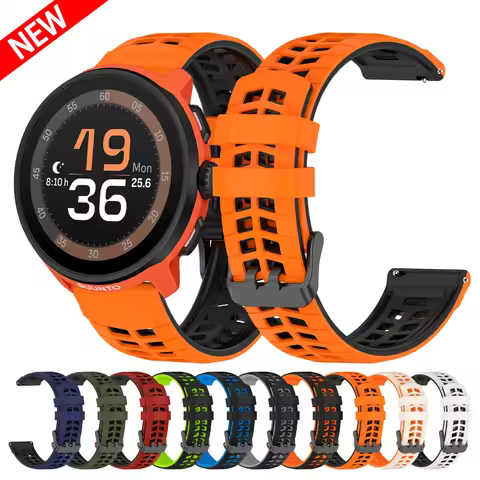 Silicone Watch Strap 22mm For SUUNTO 9 5 PEAK PRO Silicone Band For SUUNTO Run / OCEAN / VERTICAL/PA