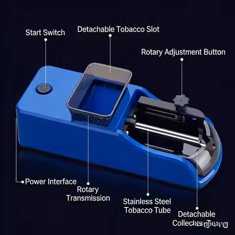Electric Cigarette Rolling Machine Type-C Raw Grass Cigarette Device Automatic Tobacco Maker Injecto