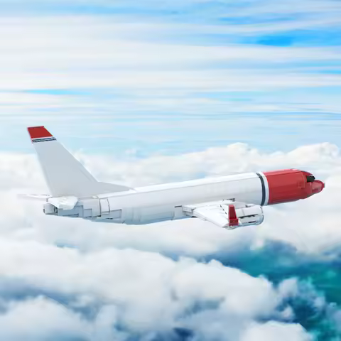 Gobricks MOC Norwegian 737-800 Aircraft Building Block Model Boeing 737 Norwegian Air Shuttle Bricks