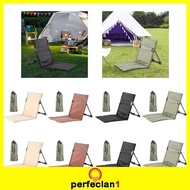 [Perfeclan1] Folding Beach Chair with Back Support Foldable Chair Pad Oxford Stadium Chair for Sunbathing Backpacking Hiking Garden Travel