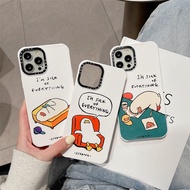 Ready Stock【I'm sick of everything by SSEBONG】Soft Liquid Silicone TPU Case iPhone For 15 14 13 Pro 