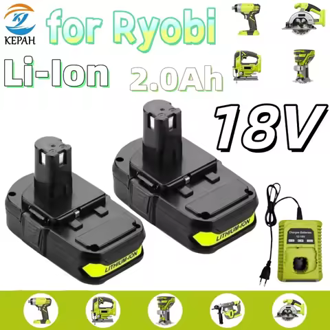 For RYOBI 18V 2.0Ah 3000mAh high-performance li-ion battery low self discharge, For RYOBI Power tool