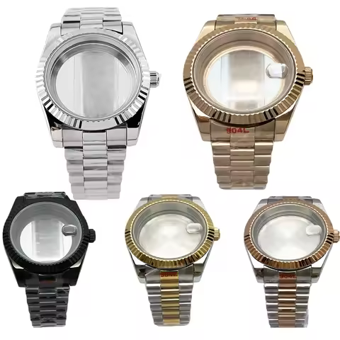 36mm 39mm Watch Case With Strap Sapphire Glass For NH35 NH36 ETA2824 PT5000 ST2130 Miyota8215 8205 8