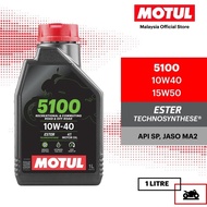 1L MOTUL 5100 10W40/15W-50 4T Motor Oil - Ester Technology, Commuting & Recreation Use - 10W40, 5100
