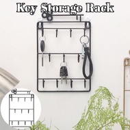 3 Layers Key Storage Rack Black Wall Mounted Metal Key Organizer Shelf Organizer Key Hanger