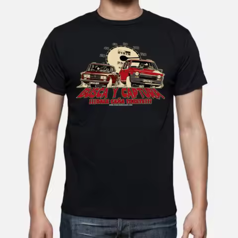 Dale Caña Torete. Spain Car-toon Car S E A T Ritmo T-Shirt. Summer Cotton Short Sleeve O-Neck Mens G