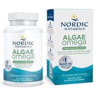 Nordic Naturals Algae Omega - 120 Soft Gels - 715 mg Omega-3 - Certified Vegan Algae Oil - Plant-Bas