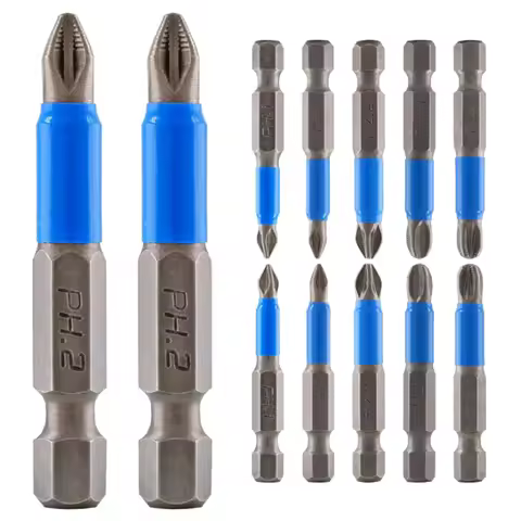Magnetic Anti-Slip Screwdriver Bits Set PH1 PH2 PH3 PZ1 PZ2 PZ3 Hex Shank Phillips Screw Head Screwd