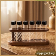 [Toolroom] Countertop Coffee Bean Storage Rack with Bottles Compact Coffee Bean Cellar with Wooden B