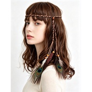 Bohemian Feather Headband Handmade Indian Gypsy Ethnic Boho Hairband Women Hair Accessories