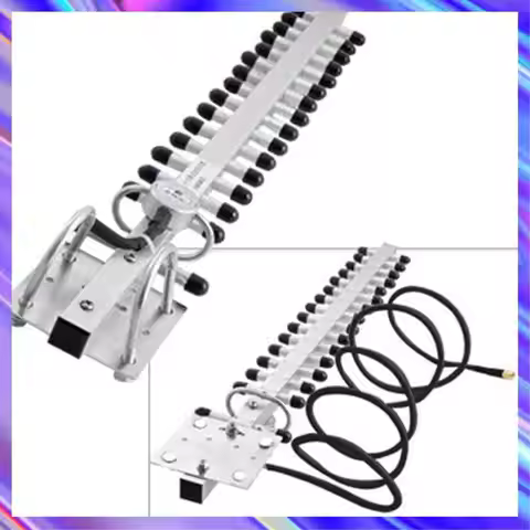 A24U 1 Pcs 2.4Ghz 16DBI-18DBI Yagi WLAN Wifi Omni Wireless Antenna & 1 Pcs SMA Male To SMA Male Conn