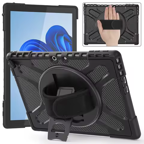 Heavy Duty Case For Microsoft Surface Pro 11 10 9 8 7 Plus 6 5 4 3-Layers Hybrid Cover For Go 1 2 3 