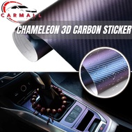 Chameleon 3D Carbon Fiber Vinyl Film Car Sticker Wrap Carbon Sticker Purple to Blue