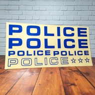 Police Cutting Sticker Variasi Sepeda Lipat Gunung Olah Raga Outdoor Frame Stiker Striping Bike Road