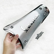 ปิดแบต Vespa Sprint / Primavera 2017-2023 ใส / สโมค / โครเมียม มีครีบกันน้ำเข้า ครอบแบต เวสป้า