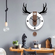 Nordic Style Creative Antlers Clock Noiseless clock Wall clocks Large clock Living Room Clock Wall Clock Acrylic Swing Wall Clock Clock Wall Clock