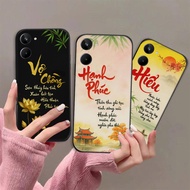 Realme 10 4G phone case with calligraphy meaning peace of mind, fortune, parents