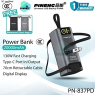 【3C Certified】Pineng PN-837PD 20000mAh Powerbank 130W Fast Charging Power Bank Laptop Pineng Powerba