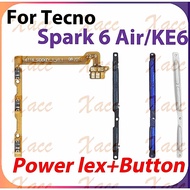 For Tecno Spark 6 Air / KE6 Power Volume Button Flex Cable with ON OFF Side Key Output Ribbon Repair