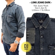 KEMEJA Long Jeans Long Sleeve Shirt Jeans Wash DJ FashionOriginal