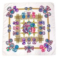 【日本直送 二手美品】愛馬仕 HERMES 絲巾 Square 90 大尺寸方巾 LES RUBANS DU CHEVAL 馬之緞帶