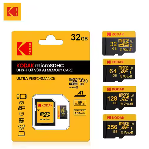 KODAK Original 128GB Flash Card Mini Micro TF Card 256GB 64GB 32GB Memori Memory Card C10 SDXC U3 4K