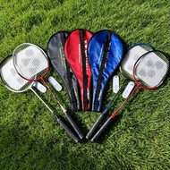 T-shaped badminton racket with 18-21 lbs connection and bonus cover