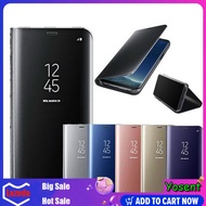 Smart Mirror Flip Case For Samsung Galaxy A6 A7 A8 A9 2018 J4 J6 S8 S9 Plus J8 A600 J2 Core A5 J5 J7 Neo 2017 S7 Edge Cover