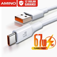 AMINO MI67 TYPE C 67W For XIAOMI Fast Charger USB Turbo Super Fast Charging MI 6A USB TO C Data Cabl