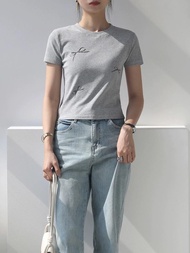 3 Color Trendy Ribbon Girly Tee Crop Top