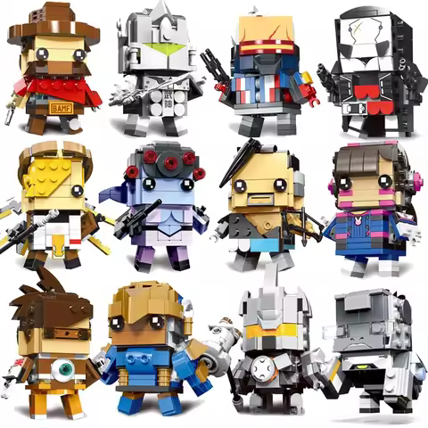 Decool Mini Overwatching Figures Super Heroes model Brickheadz Building Blocks Bricks Toys for child