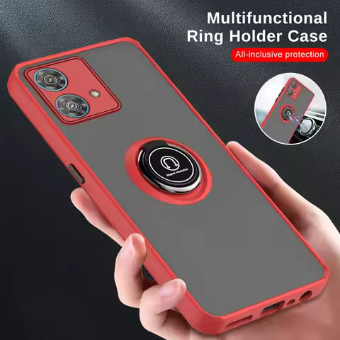 For Motorola Edge 40 Neo Case Car Magnetic Holder Matte Shockproof Edge40Neo Edge40 Neo 40Neo 5G Cam