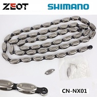 Malaysia Stock Shimano NX01 single speed olive chain fixed gear mountain bike road bicycle chain with magic button 98 Link