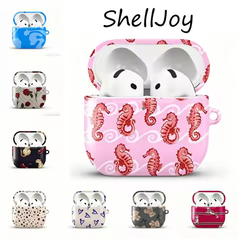 ShellJoy Coral Mare Shockproof Protective Glossy HD Hard PC Cover Case For AirPods Earphone 1 2 3 Pr