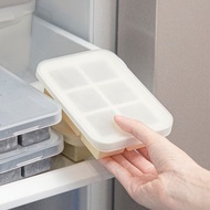 日本霜山 防異味密封式矽膠製冰盒附蓋(6格)-3入-多色可選