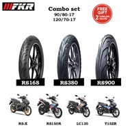FKR RS380 RS900 RS168 TAYAR MOTOR TUBELESS COMBO SET 90/80-17 120/70-17 RS150R RS-X Y15ZR Y16ZR