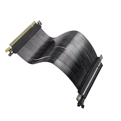 Silver-Plated Cable 64GB/s PCIe 5.0 X16 GEN5 Bi-Directional Bandwidth Graphics Card Extension Cable 