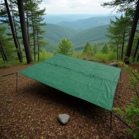 19 Point Suspension Waterproof Canvas DIY Canvas Multifunctional Shelter 3x4 4x4 Rainfly Backpack Hi