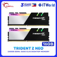 Itw | Gskill DDR4 RAM 16GB (2x8GB) 3600MHz Trident Z Neo DDR4 (for AMD Ryzen) (F4-3600C18D-16GTZN)