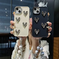 Suitable for iPhone7P/X Phone Case Apple 15PROMAX Metal Photo Frame Silver Love Fashion Phone Case