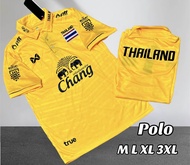 เสื้อโปโล ทีมชาติไทย 2024 ชุดกีฬาราคาถูกเหนือผ้า polyester ( เสื้ออย่างเดียว )