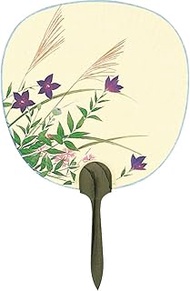 Shiomi Dan Fan, Made in Japan, Uchiwa City Style (Autumn Grass), 9.4 x 14.6 inches (24 x 37 cm)