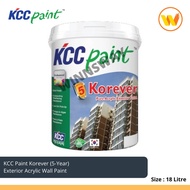 18Litre KCC Korever White (Exterior Wall Paint Finish) Cat Putih Luar Rumah 18L