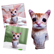 Funny Cat Pillow Figurine Interesting Cat Decoration Ornaments V3c8