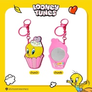 UNO Glass Keychain Rubber Drop Tweety Mirror Authentic Licensed