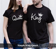 BajuCouple - Baju Couple King Queen Raja Ratu Mahkota - Kaos Couple Crown [Hitam]
