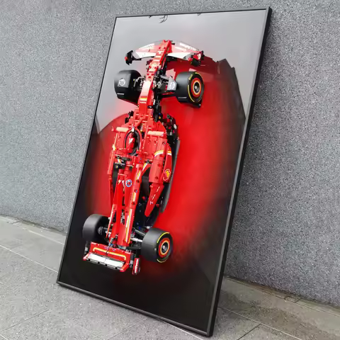 Gradient Display Wallboard for LEGO 42207 Ferrari SF-24 Car Building Set,Adult Collectibles Wall Mou