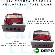 DEPO-212-1979-U 1994 TOYOTA COROLLA AE100/AE101 TAIL LAMP UNIT
